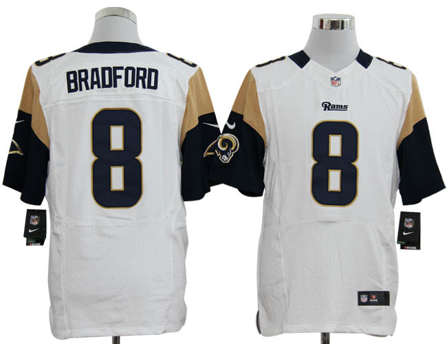 2012 NEW nfl st. louis rams 8 sam bradford white jerseys (elite)