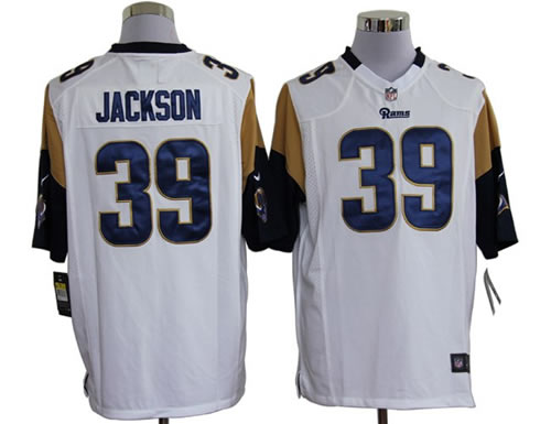 2012 NEW NFL St. Louis Rams 39 Steven Jackson White Jerseys (Game)