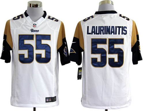 2012 st. louis rams 55 james laurinaitis white jerseys (game)