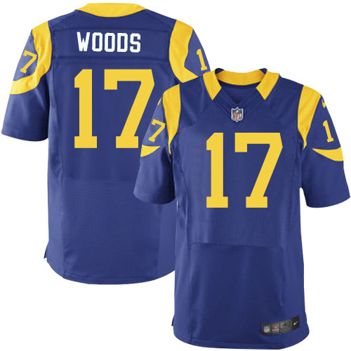 Nike Rams #17 Robert Woods Royal Blue Alternate Men's Stitched NFL Elite Jersey