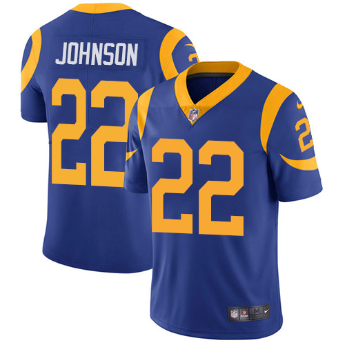 Nike Rams #22 Trumaine Johnson Royal Blue Alternate Men's Stitched NFL Vapor Untouchable Limited Jersey