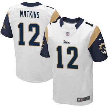 Nike Rams #12 Sammy Watkins White Men's Stitched NFL Elite Jersey