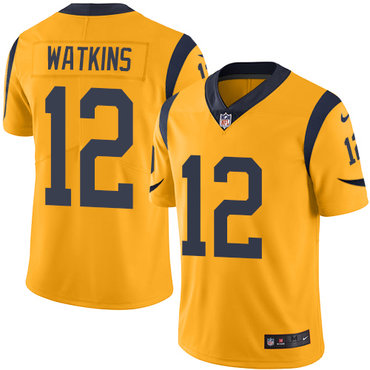 Nike Rams #12 Sammy Watkins Gold Men's Stitched NFL Limited Rush Jersey