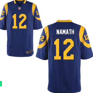 Men's Los Angeles Rams Nike #12 Joe Namath Light Blue Elite Jersey