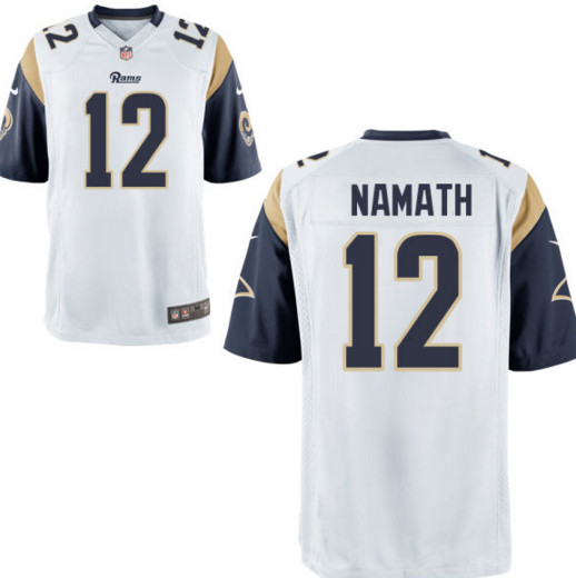 Men's Los Angeles Rams Nike #12 Joe Namath White Elite Jersey