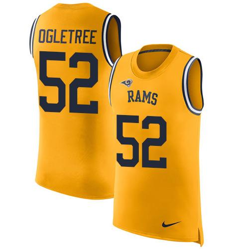 Nike Rams #52 Alec Ogletree Gold Men's Stitched NFL Limited Rush Tank Top Jersey