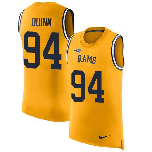 Nike Rams #94 Robert Quinn Gold Men's Stitched NFL Limited Rush Tank Top Jersey