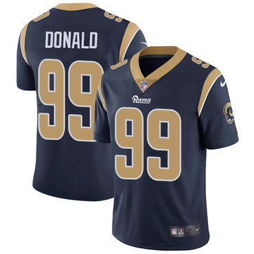 Nike Rams #99 Aaron Donald Navy Blue Team Color Men Stitched NFL Vapor Untouchable Limited Jersey