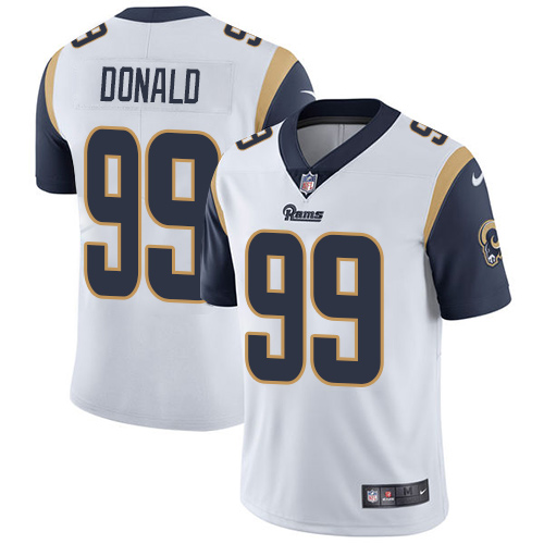 Nike Rams #99 Aaron Donald White Men Stitched NFL Vapor Untouchable Limited Jersey