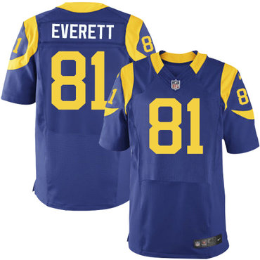 Nike Rams #81 Gerald Everett Royal Blue Alternate Men's Stitched NFL Elite Jersey