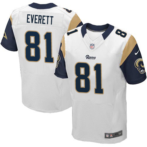 Nike Rams #81 Gerald Everett White Men's Stitched NFL Elite Jersey