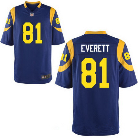 Men's 2017 NFL Draft Los Angeles Rams #81 Gerald Everett Royal Blue Alternate Stitched NFL Nike Elite Jersey