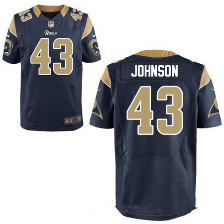 Men's 2017 NFL Draft Los Angeles Rams #43 John Johnson Navy Blue Team Color Stitched NFL Nike Elite Jersey