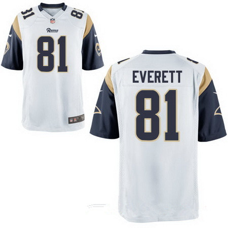 Men's 2017 NFL Draft Los Angeles Rams #81 Gerald Everett White Road Stitched NFL Nike Elite Jersey