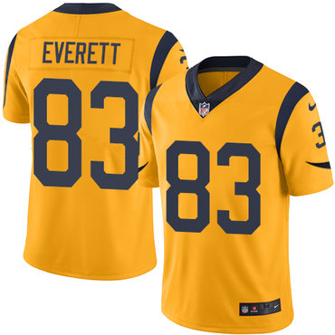 Nike Rams #83 Gerald Everett Gold Men's Stitched NFL Limited Rush Jersey