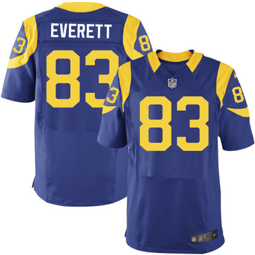 Nike Rams #83 Gerald Everett Royal Blue Alternate Men's Stitched NFL Elite Jersey