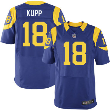 Nike Rams #18 Cooper Kupp Royal Blue Alternate Men's Stitched NFL Elite Jersey