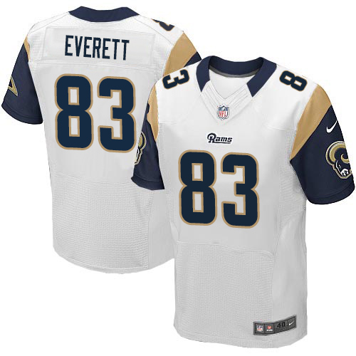 Nike Rams #83 Gerald Everett White Men's Stitched NFL Elite Jersey