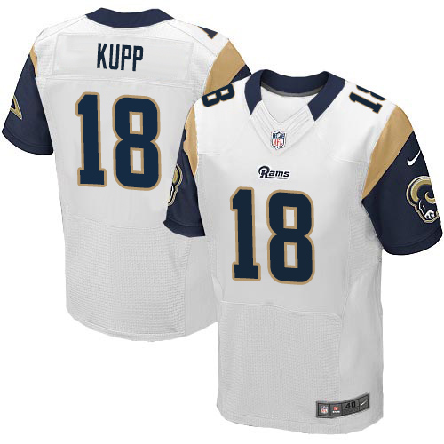 Nike Rams #18 Cooper Kupp White Men's Stitched NFL Elite Jersey