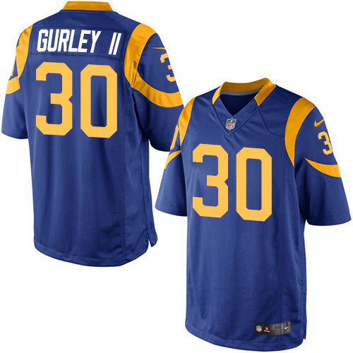 Men's Nike Rams #30 Todd Gurley II Royal Blue Alternate Stitched NFL Elite Jersey