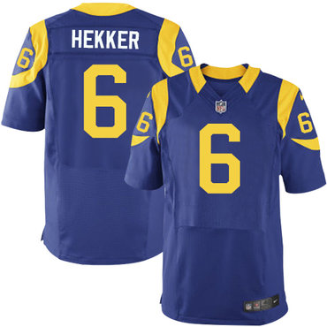 Nike Rams #6 Johnny Hekker Royal Blue Alternate Men's Stitched NFL Elite Jersey