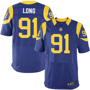 Nike Rams #91 Chris Long Royal Blue Alternate Men's Stitched NFL Elite Jersey