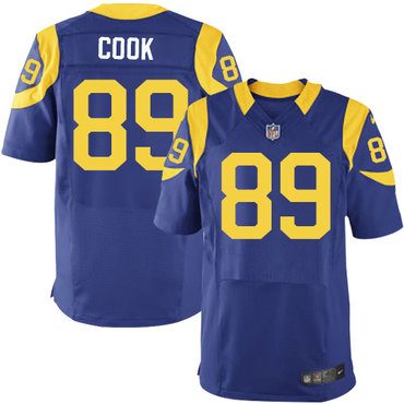 Nike Rams #89 Jared Cook Royal Blue Alternate Men's Stitched NFL Elite Jersey