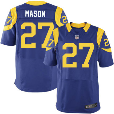 Nike Rams #27 Tre Mason Royal Blue Alternate Men's Stitched NFL Elite Jersey