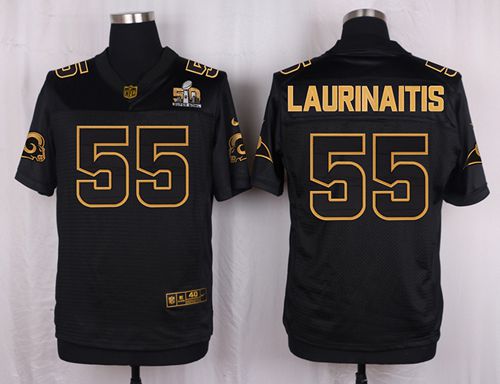 Nike Rams #55 James Laurinaitis Black Men's Stitched NFL Elite Pro Line Gold Collection Jersey