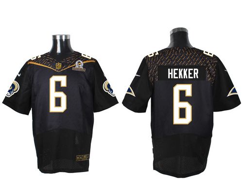 Nike Rams #6 Johnny Hekker Black 2016 Pro Bowl Men's Stitched NFL Stitched NFL Elite Jersey