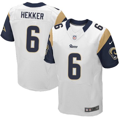 Nike Rams #6 Johnny Hekker White Men's Stitched NFL Elite Jersey