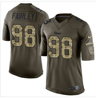 Nike St. Louis Rams #98 Nick Fairley Green Men's Stitched NFL Limited Salute to Service Jersey