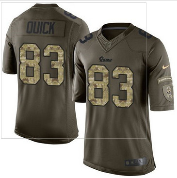 Nike St. Louis Rams #83 Brian Quick Green Men's Stitched NFL Limited Salute to Service Jersey