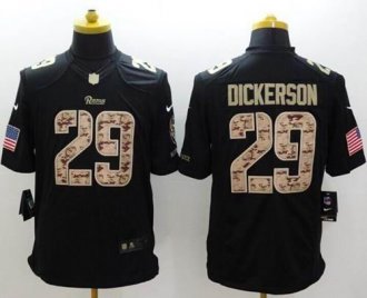 Nike St. Louis Rams #29 Eric Dickerson Black NFL Limited Salute to Service Jersey