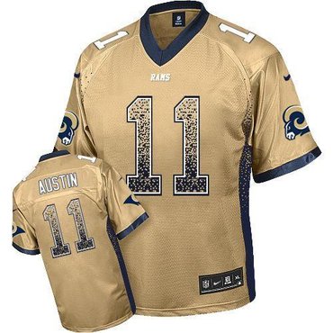 NEW St. Louis Rams #11 Tavon Austin Gold Stitched NFL Elite Drift Fashion Jerseys