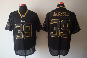 2012 NEW NFL St. Louis Rams 39 Jackson Lights Out Black Elite Jerseys