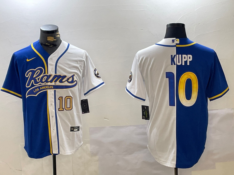 Men's Los Angeles Rams #10 Cooper Kupp Royal Cool Base Stitched Baseball Jersey 9