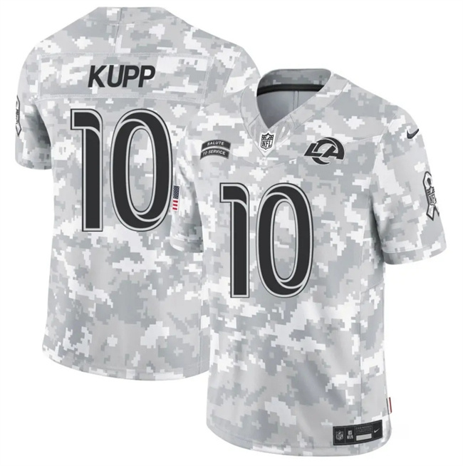 Men's Los Angeles Rams #10 Cooper Kupp 2024 F.U.S.E Arctic Camo Salute To Service Limited Stitched Football Jersey