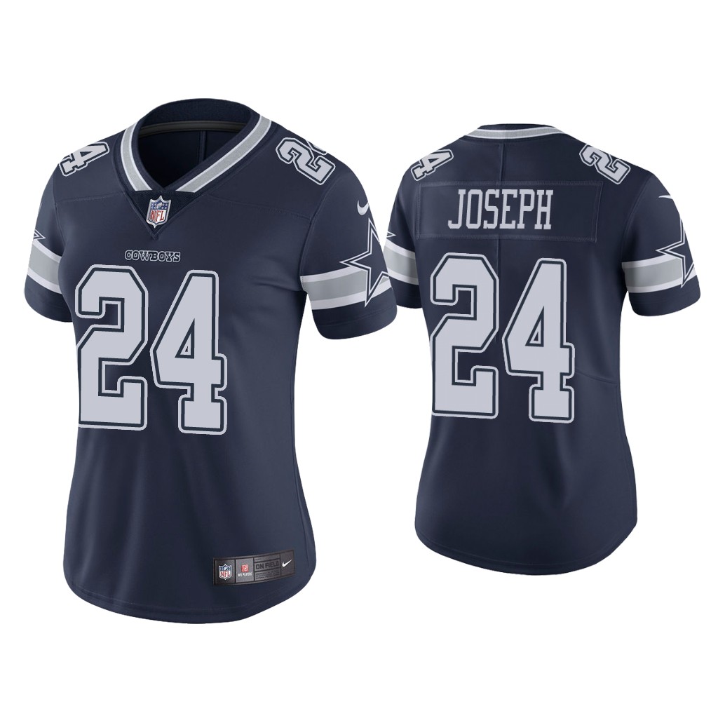 Women Cowboys #24 Kelvin Joseph Navy Jersey