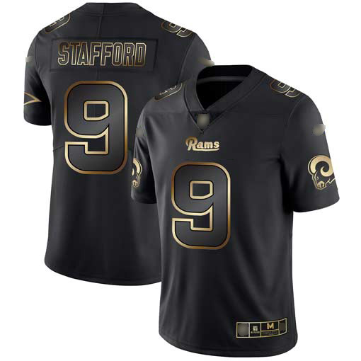 Los Angeles Rams #9 Matthew Stafford Black Gold Men's Stitched NFL Vapor Untouchable Limited Jersey