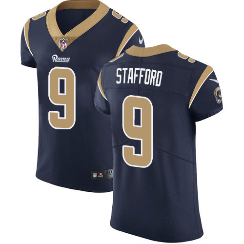 Los Angeles Rams #9 Matthew Stafford Navy Blue Team Color Men's Stitched NFL Vapor Untouchable Elite Jersey