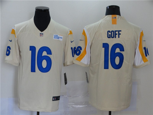 Nike Rams 16 Jared Goff Bone 2020 New Vapor Untouchable Limited Jersey