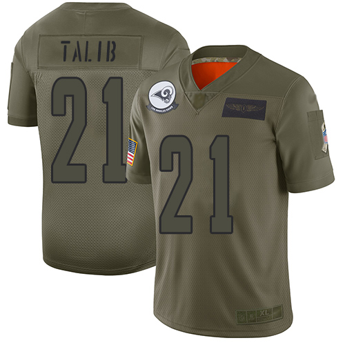 Rams #21 Aqib Talib Camo Men's Stitched Football Limited 2019 Salute To Service Jersey