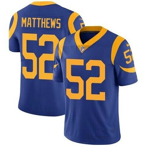 Nike Rams 52 Clay Matthews Royal Vapor Untouchable Limited Jersey