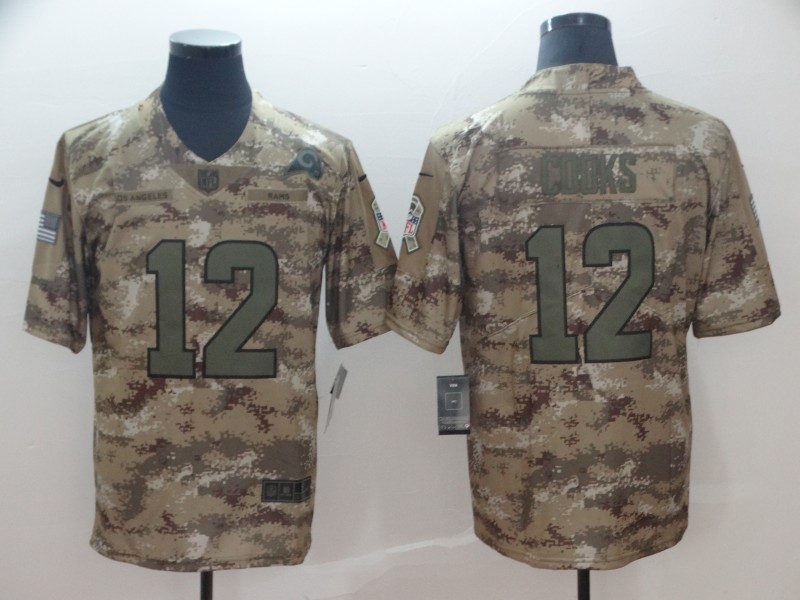 Nike Rams 12 Brandin Cooks Camo Salute To Service Limited Jersey