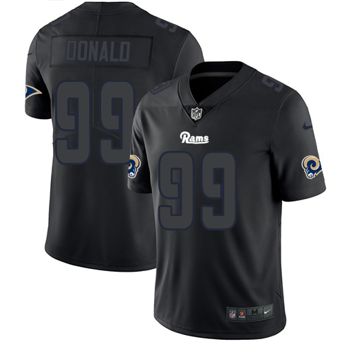 Nike Rams 99 Aaron Donald Black Impact Rush Limited Jersey