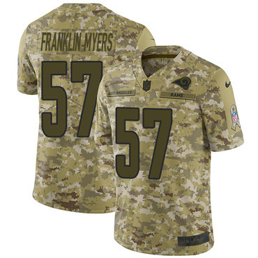 Nike Rams #57 John Franklin-Myers Camo Men's Stitched NFL Limited 2018 Salute To Service Jersey