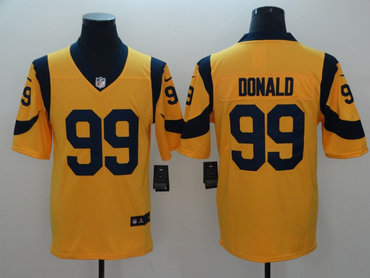 Nike Rams 99 Aaron Donald Gold Vapor Untouchable Limited Jersey