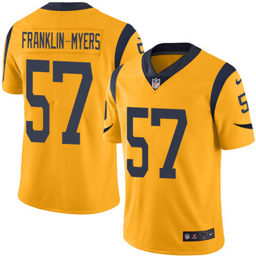 Nike Rams #57 John Franklin-Myers Gold Men's Stitched NFL Limited Rush Jersey