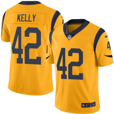 Nike Rams #42 John Kelly Gold Men's Stitched NFL Limited Rush Jersey